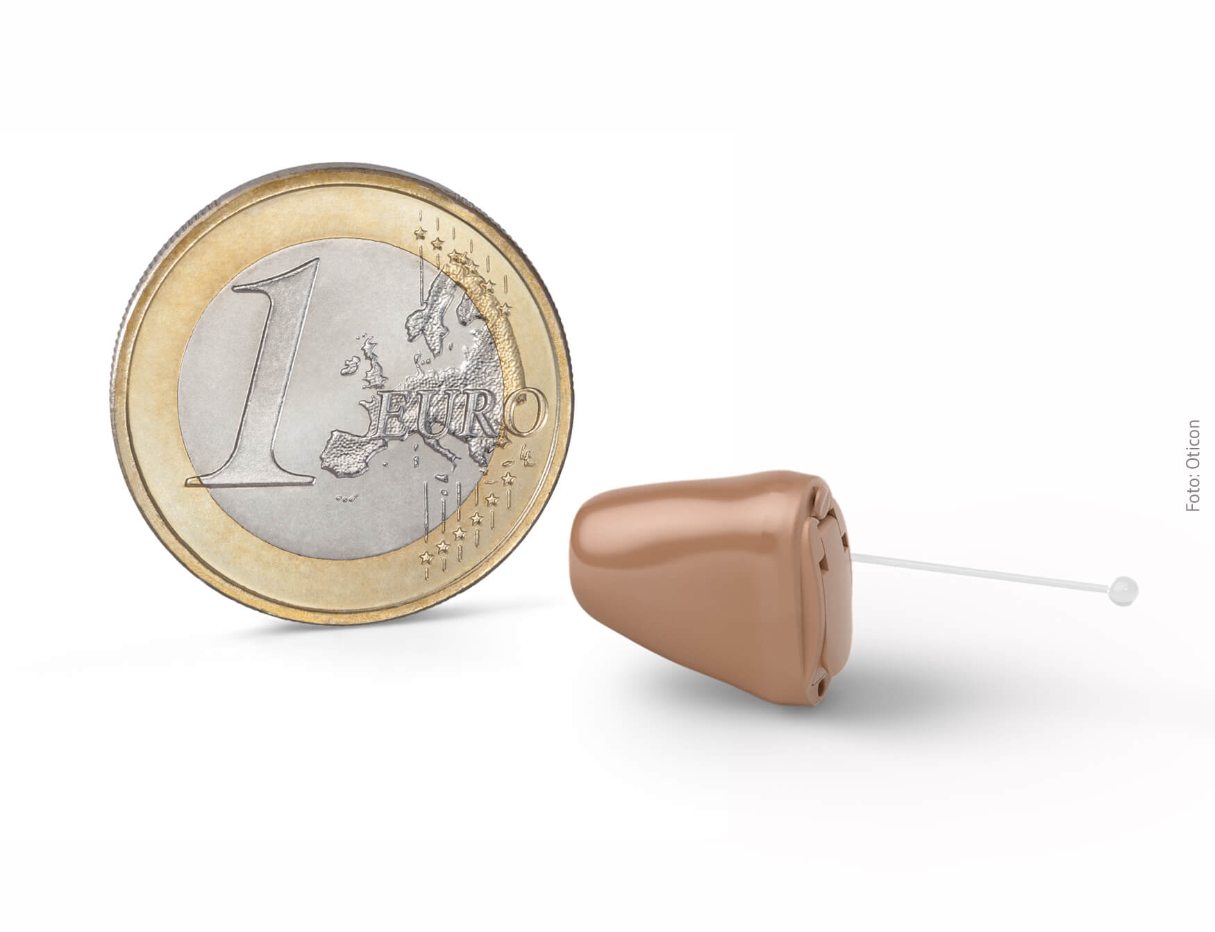 Ein Hörgerät kleiner, als ein Euro
